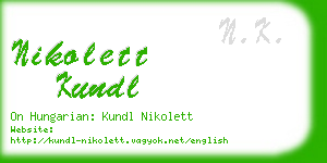 nikolett kundl business card